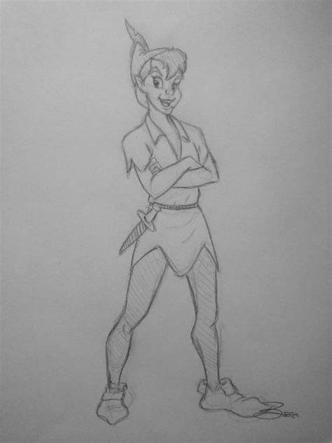 Peter Pan Sketch | Disney drawings sketches, Disney drawings, Disney ...