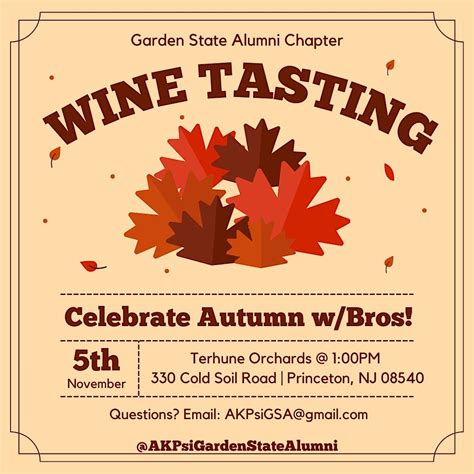 Wine Tasting | Terhune Orchards, Princeton, NJ | November 5, 2022