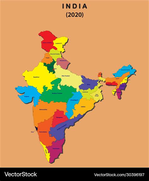 Latest India Map With States - Binnie Sharlene