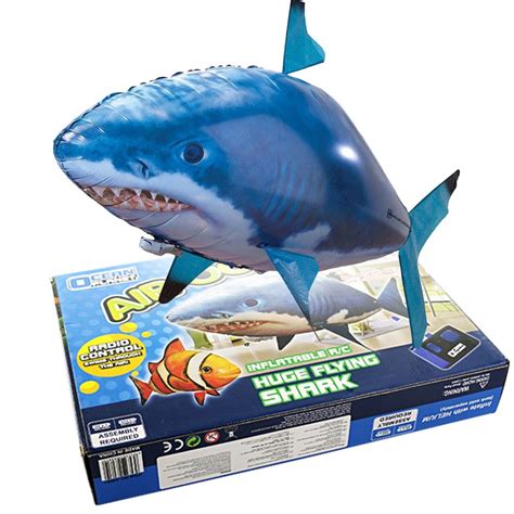 Remote Control RC Inflatable Balloon Air Swimmer Flying Shark