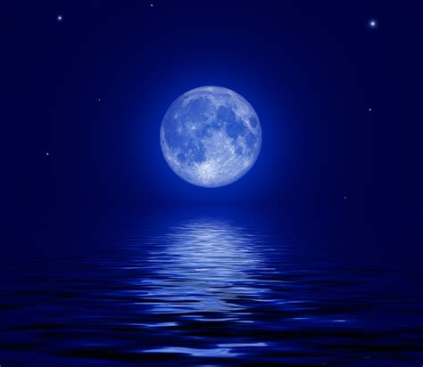 Wallpaper Nature Sky Moon Water Night