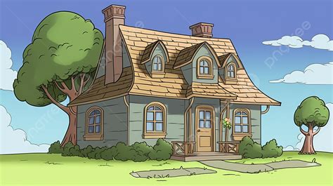 Animated Cartoon House House Cartoon Background, House Cartoon Picture ...