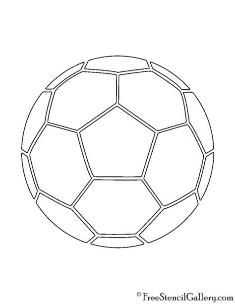 Soccer Ball 02 Stencil | Free Stencil Gallery