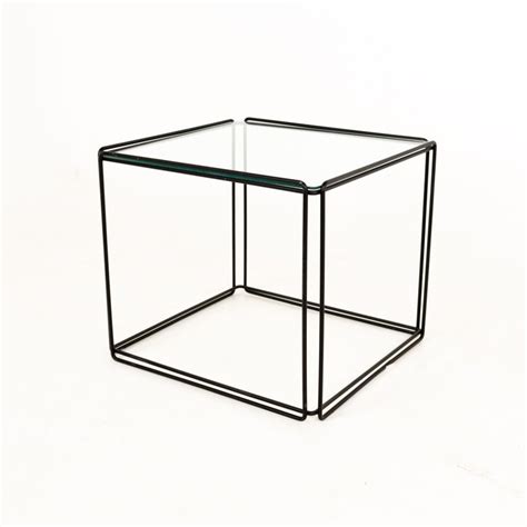 Max Sauze Isosceles MCM Iron Glass Stacking Side End Tables, Set of 5 at 1stDibs