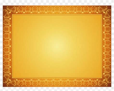 Gold Certificate Background Png - Gold Certificate With Border Simple ...