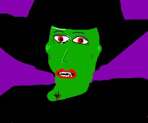 famous witch with green face - Drawception