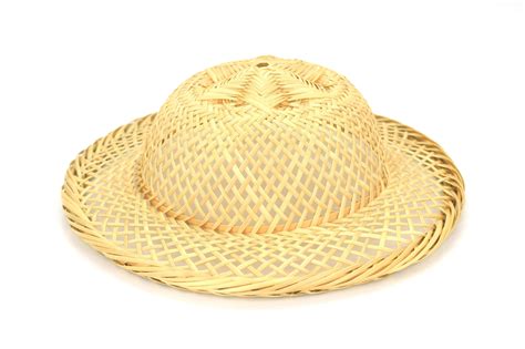 Bamboo hat on white 1926647 Stock Photo at Vecteezy