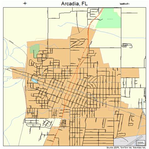 Arcadia Florida Street Map 1201750