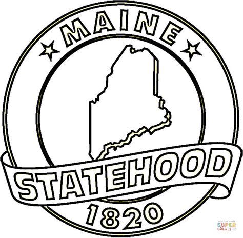 State Of Maine coloring page | Free Printable Coloring Pages