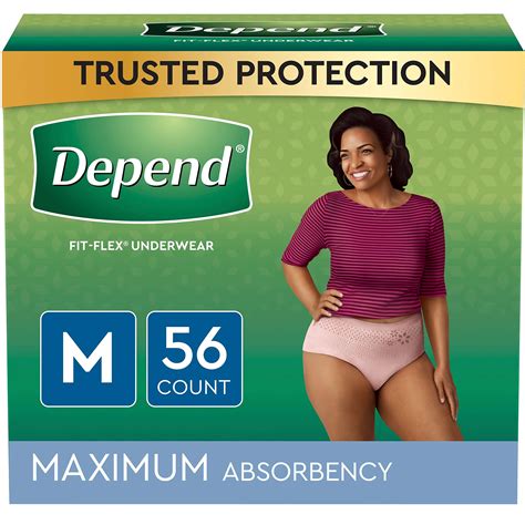 Buy Depend FIT-FLEX Incontinence Underwear For Women, Disposable, Maximum Absorbency, Medium ...