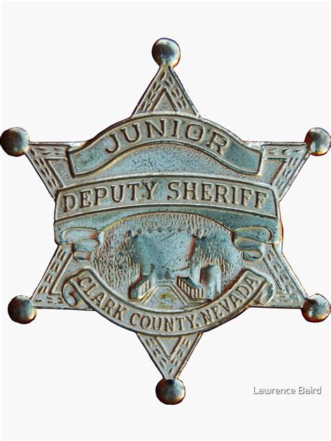 "Clark County Junior Deputy Sheriff" Sticker for Sale by lawrencebaird | Redbubble