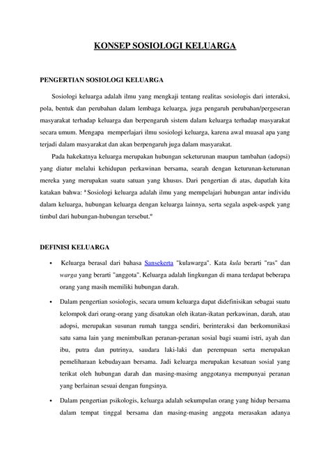 (DOCX) KONSEP SOSIOLOGI KELUARGA - DOKUMEN.TIPS