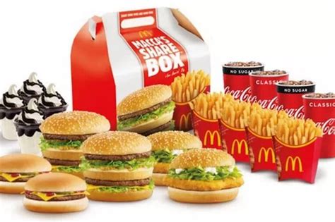 This huge McDonald's Share Box featuring Big Macs, McChicken sandwiches ...