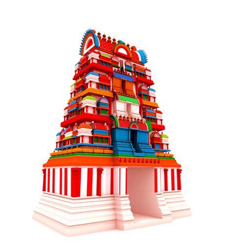 temple 3d model on Behance