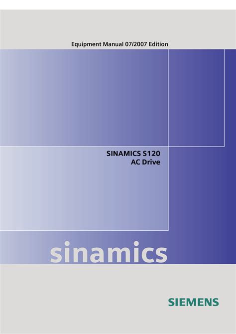 SIEMENS SINAMICS S120 MANUAL Pdf Download | ManualsLib