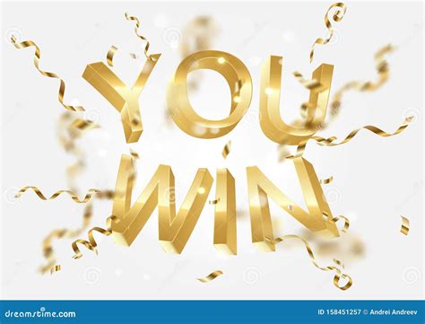 You Win Vector Winner Banner Background Stock Illustration ...