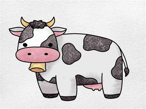 How to Draw a Cute Cow - HelloArtsy