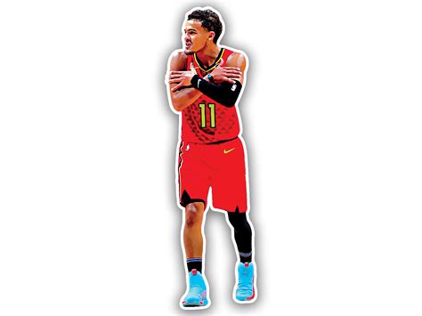 Trae Young Ice Trae Shiver Celebration Sticker NBA Atlanta - Etsy Australia