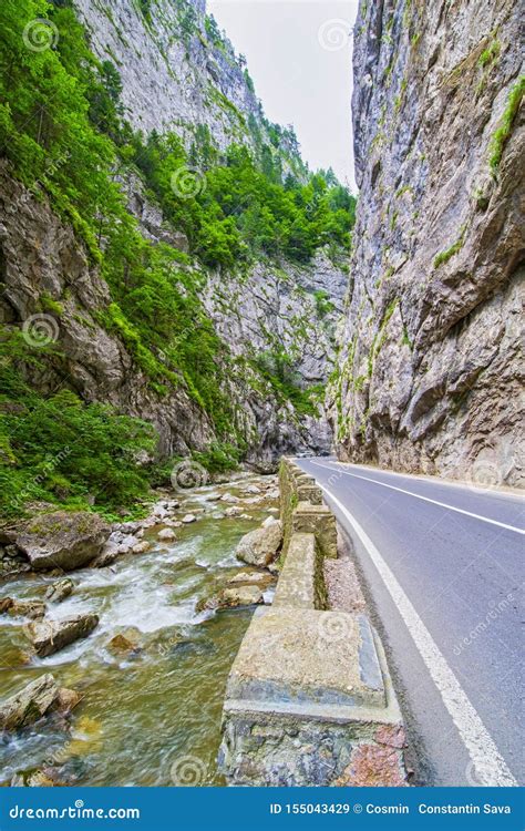 Narrow part of Bicaz Gorge stock image. Image of narrow - 155043429