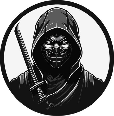 Black Ninja Logo Mascot Design with AI Generative 29621995 PNG