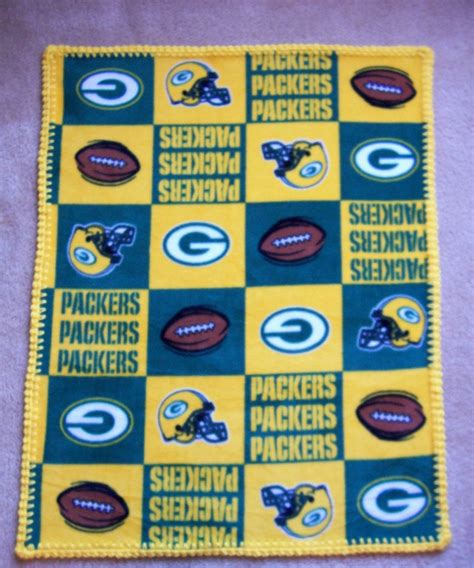 Baby Blanket GREEN BAY PACKERS Fleece with Hand Crocheted | Etsy