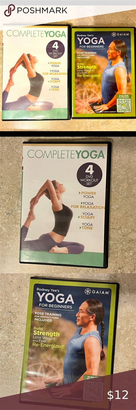 Gaiam 4 Yoga DVD set and Rodney Yee Yoga for Beginners DVD