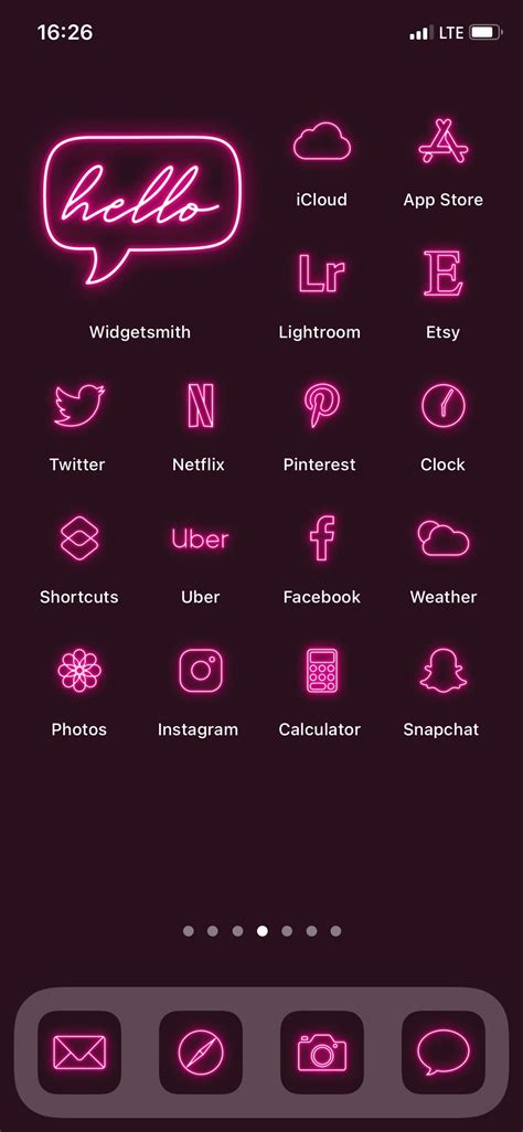 Neon App Icons Free : Neon App Icons Etsy : Apple tv app store beats pill calculator calendar ...