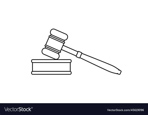 Gavel of justice Royalty Free Vector Image - VectorStock