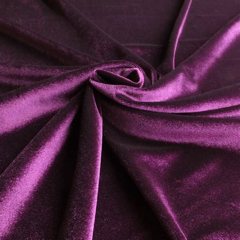 Purple Soft Stretch Velvet Dress Fabric - Rich Plain Knitted Jersey Ve – On Trend Fabrics