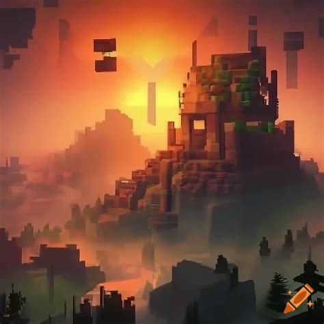 Minecraft game screenshot on Craiyon