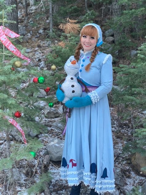 Myself as Anna from Olaf’s Frozen Adventure! And Olaf I blinged out with crystals : r/Frozen