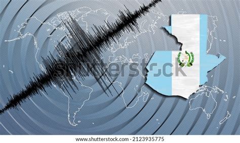 Seismic Activity Earthquake Guatemala Map Richter Stock Illustration ...