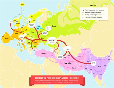 Spread of the Proto-Indo-European word for 'brother' (Eurasia) : r ...