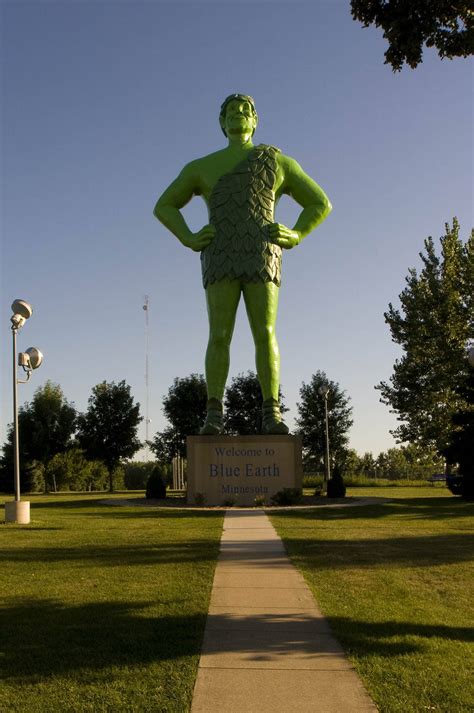 Jolly Green Giant statue in Blue Earth, Minnesota