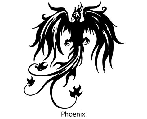 Phoenix Bird Free Vector Silhouette | Download Free Vector Art | Free ...