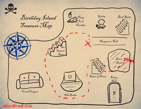 Pirate Birthday Treasure Map! – sheribomb dot com