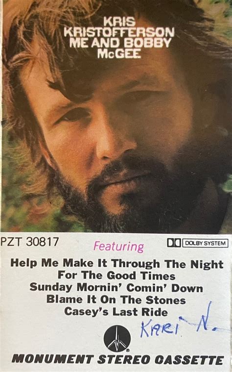 Kris Kristofferson – Me And Bobby McGee (Cassette) - Discogs