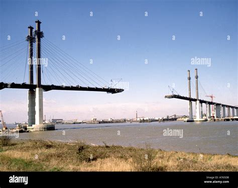 Queen Elizabeth II Bridge Dartford River Thames Crossing under ...