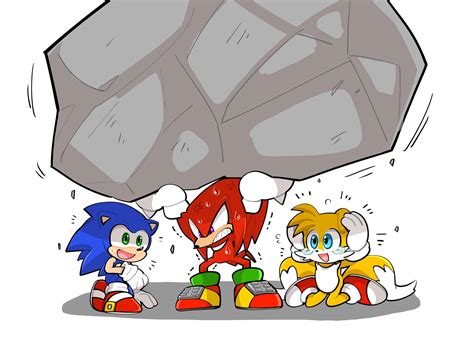 Knuckles saving Sonic and Tails | Sonic the Hedgehog | Sonic, Sonic the ...