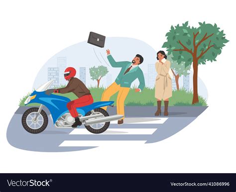 Motorcycle accident Royalty Free Vector Image - VectorStock