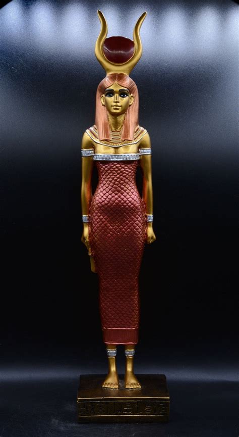 Unique Egyptian goddess Hathor large statue 4 Color made in | Etsy