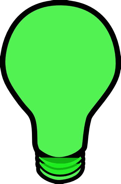 Green Lightbulb Clip Art at Clker.com - vector clip art online, royalty ...