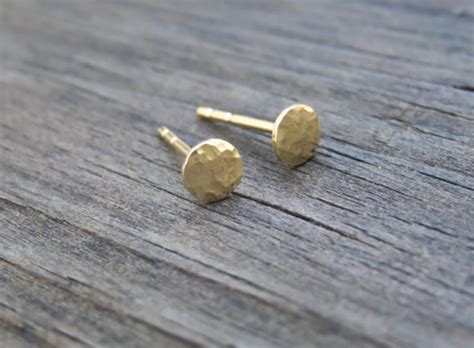 Gold Studs Earrings Gold Filled Round Studs Minimal - Etsy