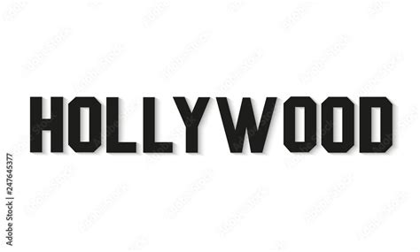 Hollywood text vector logo Stock Vector | Adobe Stock