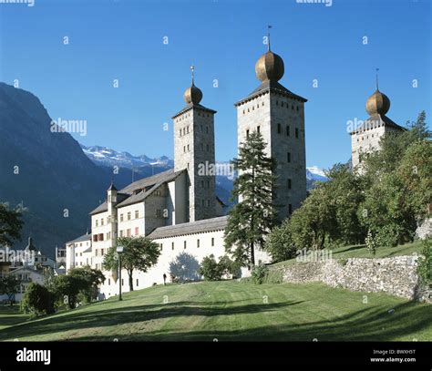 Brig Switzerland Europe palace of Stockalper Stockalper palace towers ...