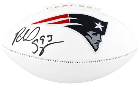 Richard Seymour Autographed New England Patriots White Logo Football ...