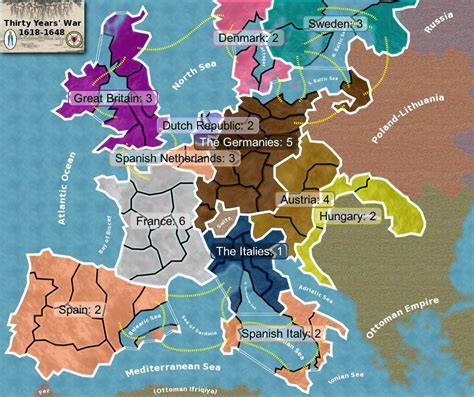 Thirty Years War Map