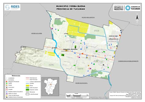 Mapa del Municipio de Yerba Buena - RIDES : Mapas Tematicos : RIDES