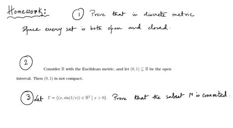 Solved Homewor: (1) Prove that in discrete metric Space | Chegg.com