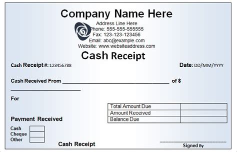 Receipt Voucher Format In Excel | Template Business Format